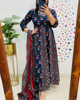 *🌹🌹NEW  DESIGN LOUNCH 🌹🌹*
*❤️Top Quality & Top Selling double Ajark Print Suit...*
